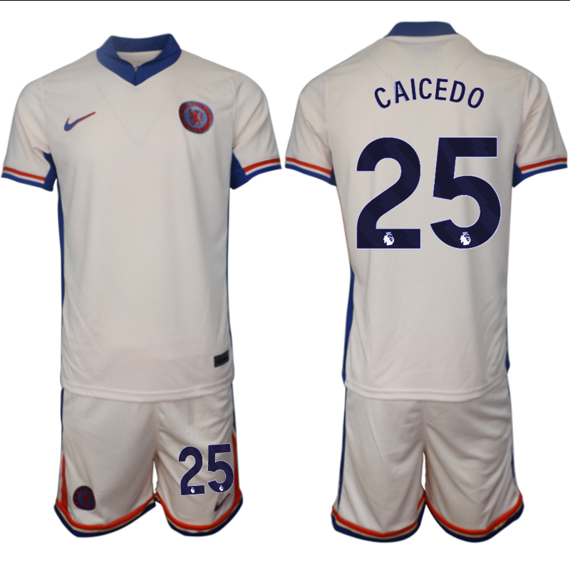 Men 2024-2025 Club Chelsea away Cream #25 Soccer Jersey